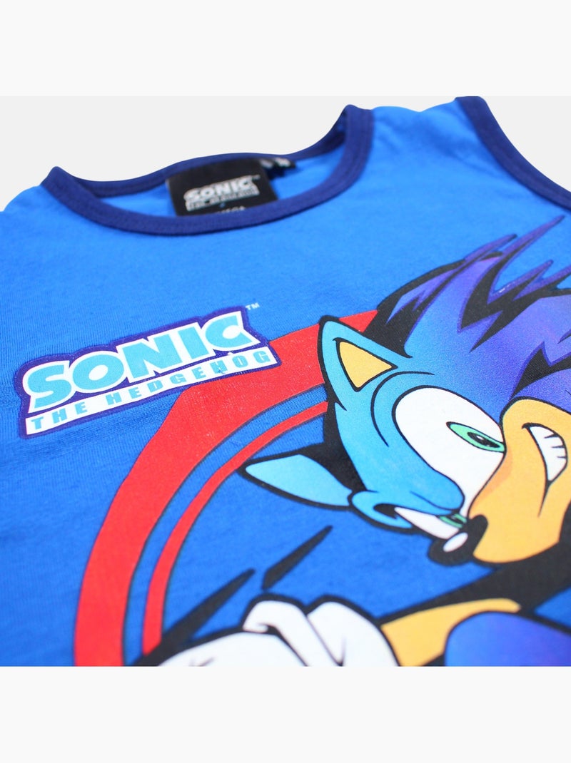 Sonic - Ensemble garçon débardeur et short Bleu - Kiabi