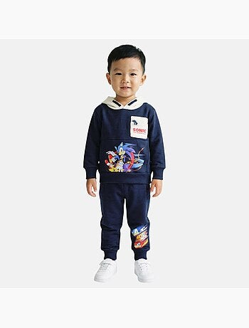 Sonic - ensemble sweat et jogging imprimés, bord-côte