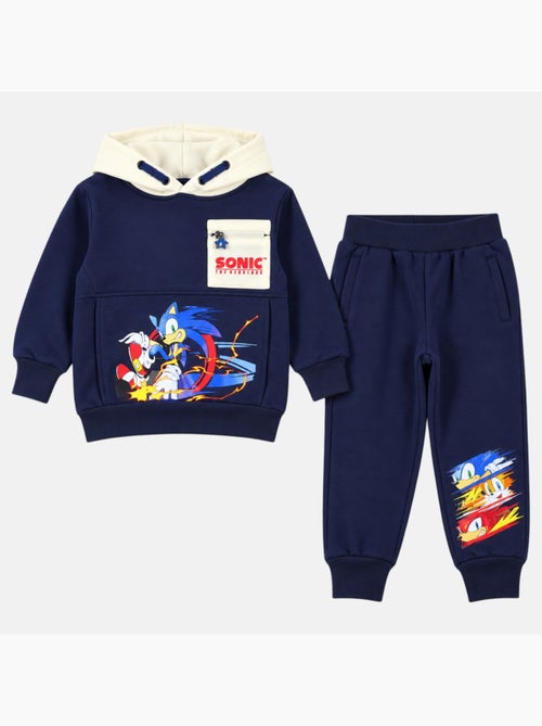 Sonic - ensemble sweat et pantalon de jogging imprimés, poche kangourou et finitions bord-côte - Kiabi Sonic - ensemble sweat et pantalon de jogging imprimés, poche kangourou et finitions bord-côte - Kiabi