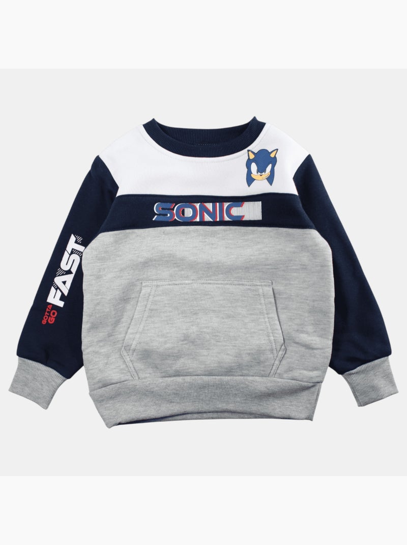 Sonic - Ensemble sweat et pantalon jogging garçon à imprimé Gris - Kiabi