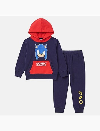 Sonic - ensemble sweat kangourou et jogging imprimés