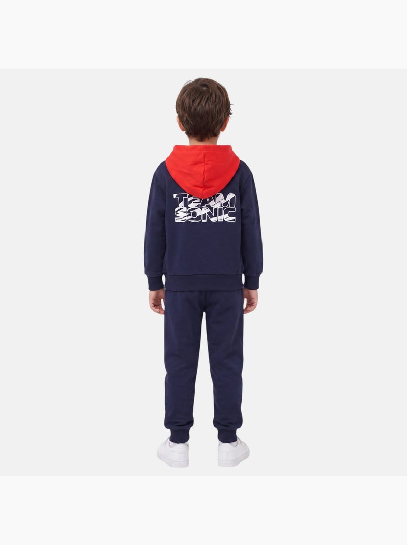 Sonic - ensemble sweat kangourou et jogging imprimés Bleu marine - Kiabi