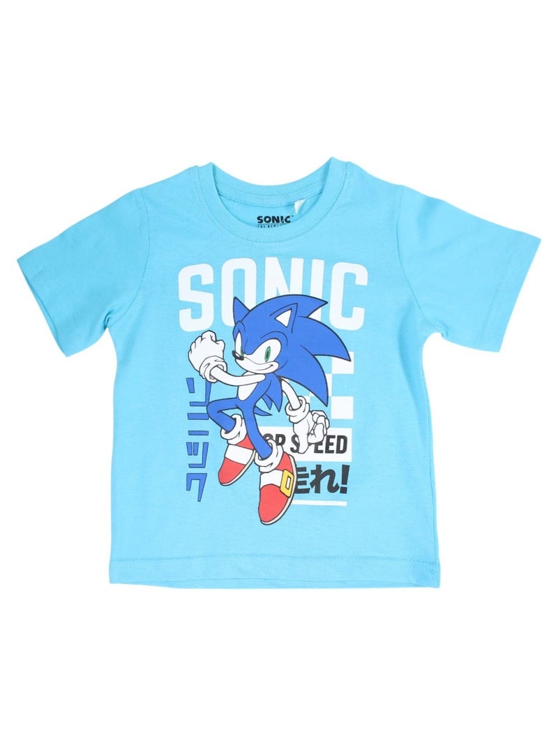 Sonic - Ensemble t-shirt et short garçon à motif Bleu - Kiabi