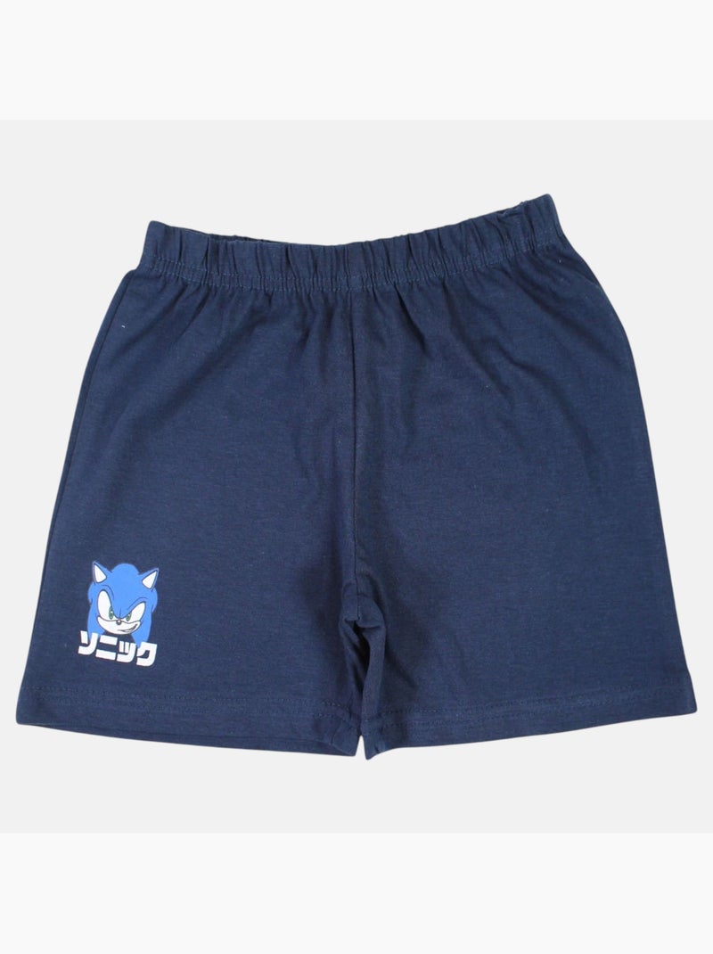 Sonic - Ensemble t-shirt et short gar?on ? motif Bleu - Kiabi