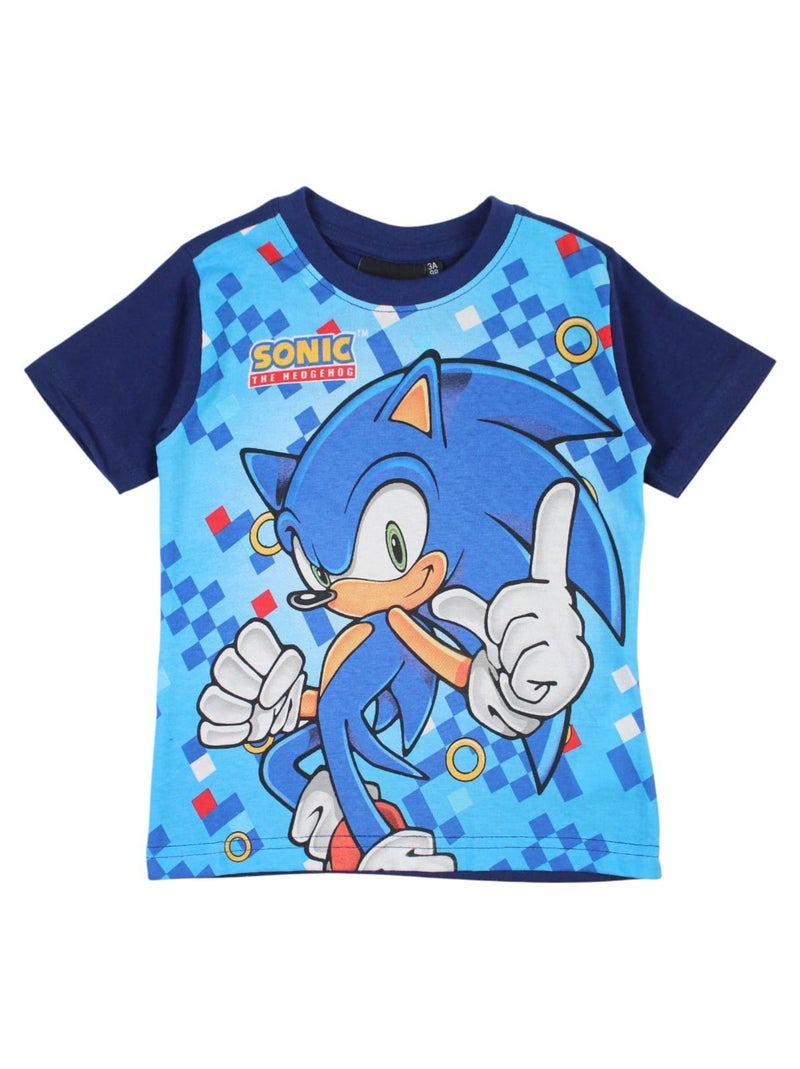Sonic - Ensemble T-shirt et Short Sonic Bleu marine - Kiabi