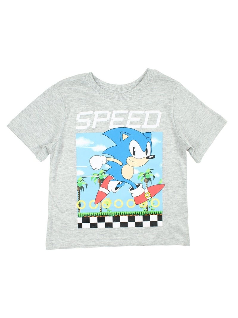 Sonic - Ensemble T-shirt et Short Sonic Gris - Kiabi