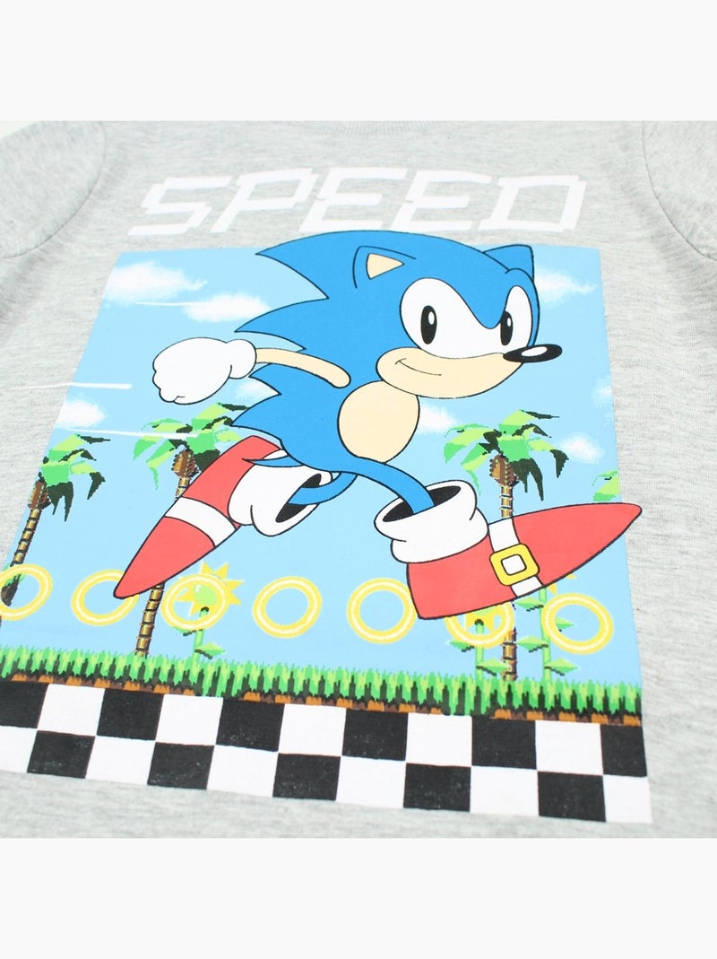 Sonic - Ensemble T-shirt et Short Sonic Gris - Kiabi