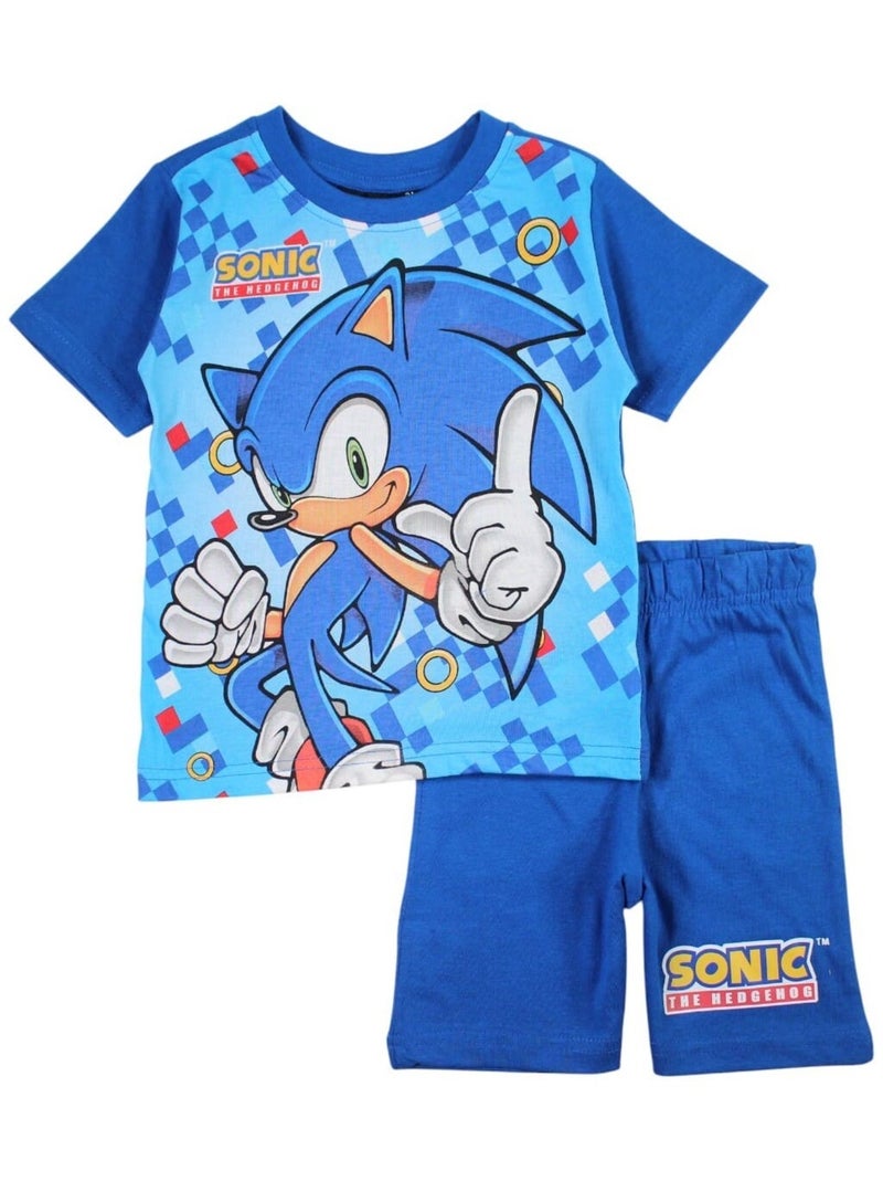 Sonic - Ensemble ​​T-shirt short Imprimé Sonic Bleu - Kiabi