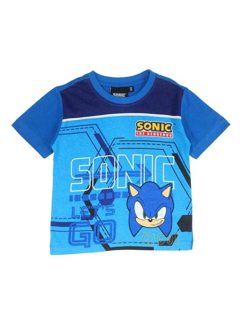 Sonic - Ensemble ​​T-shirt short Imprimé Sonic Bleu marine - Kiabi