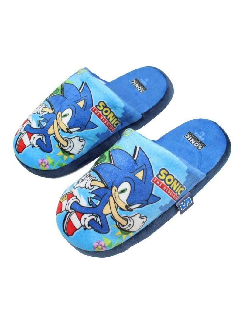 Sonic - Pantoufle imprimé Sonic Bleu - Kiabi