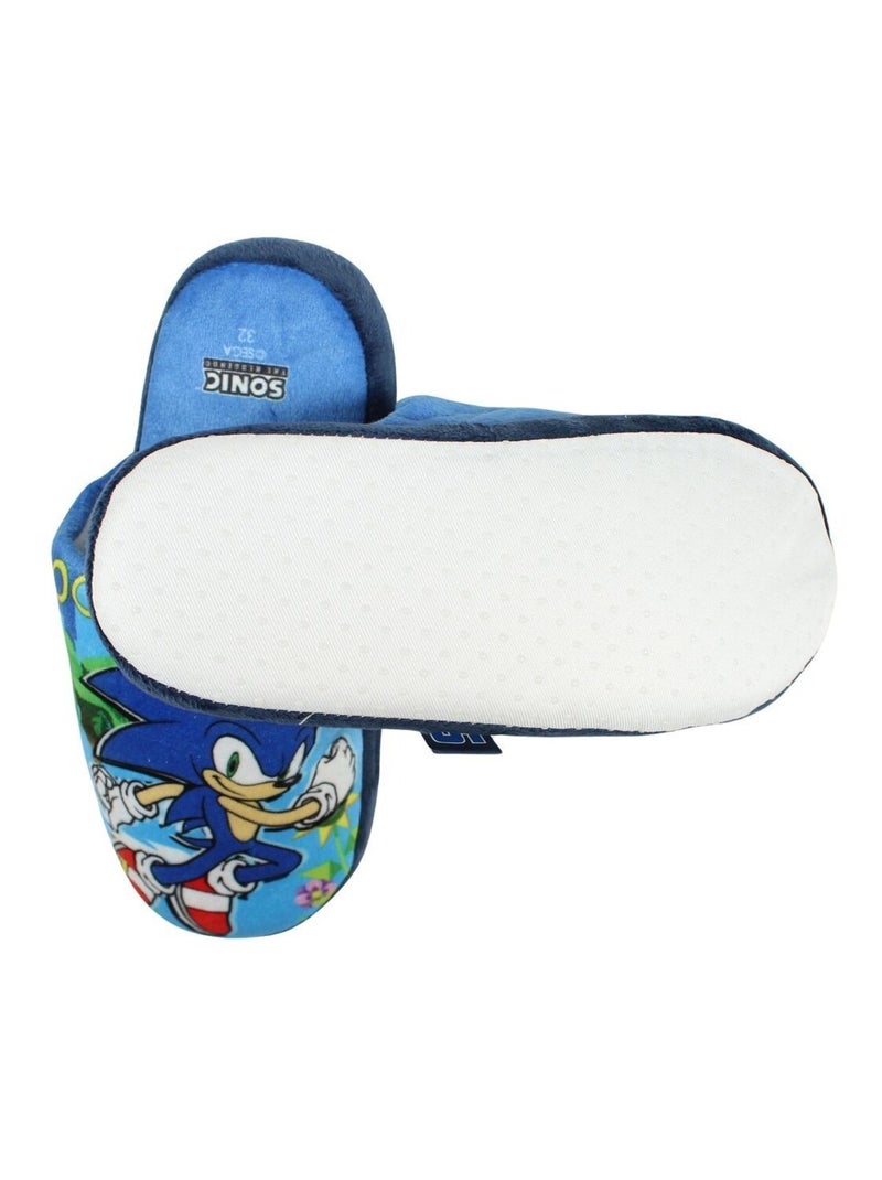 Sonic - Pantoufle imprimé Sonic Bleu - Kiabi