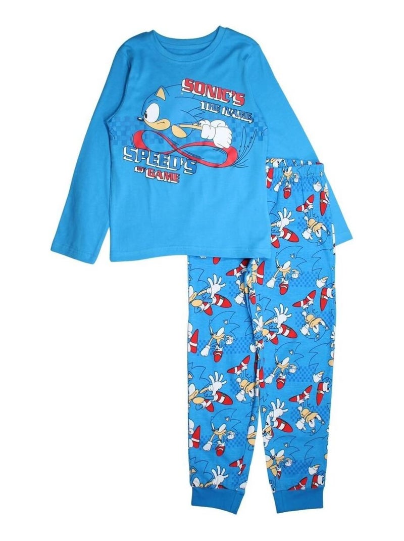 Sonic - Pyjama imprimé Sonic en coton Bleu - Kiabi