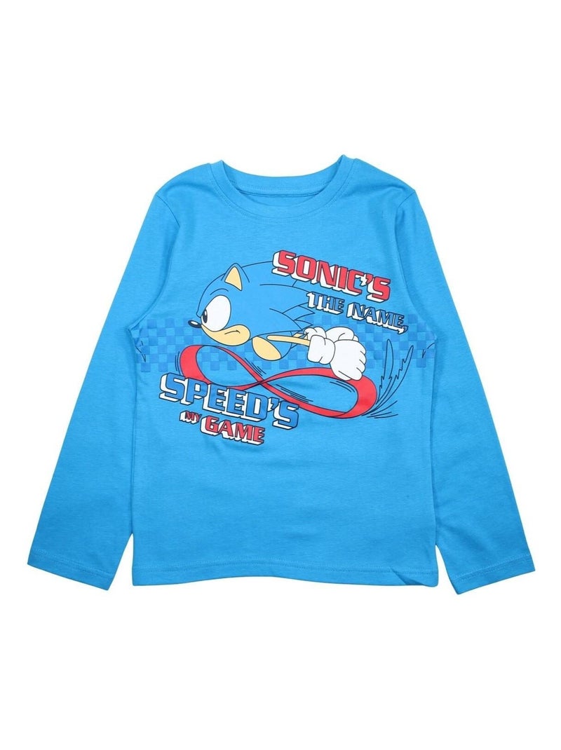 Sonic - Pyjama imprimé Sonic en coton Bleu - Kiabi