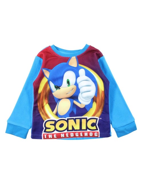 Sonic - pyjama polaire imprimé manches longues, col rond - Kiabi