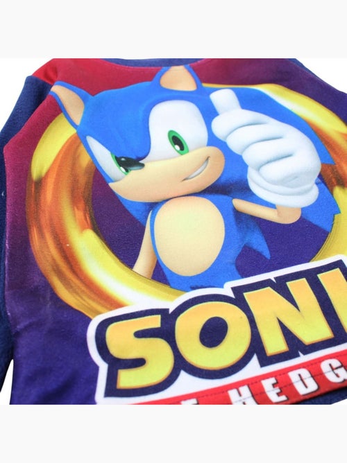Sonic - pyjama polaire imprimé manches longues, col rond - Kiabi