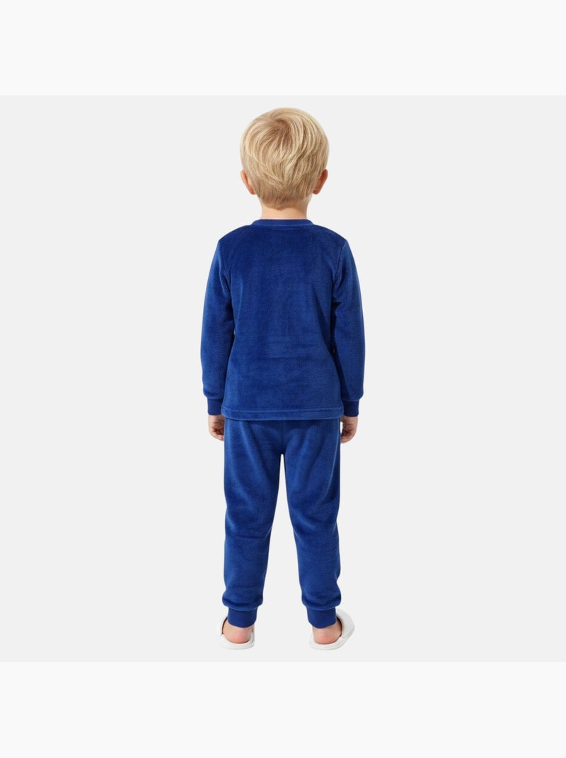 Sonic - pyjama polaire imprimé manches longues, col rond Bleu marine - Kiabi