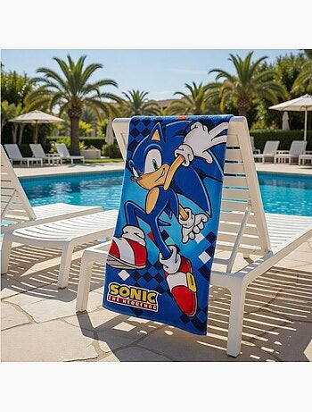 Sonic - Serviette de plage avec imprimé