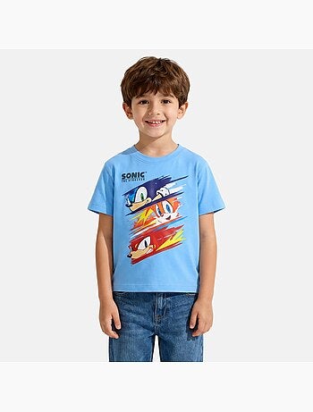 Sonic - T-shirt manches courtes garçon avec personnage