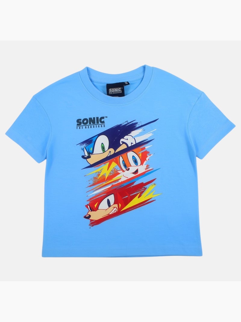 Sonic - T-shirt manches courtes garçon avec personnage Bleu - Kiabi