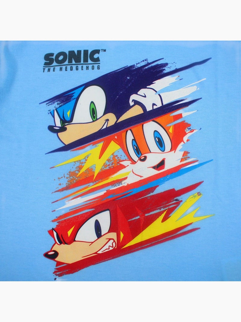 Sonic - T-shirt manches courtes garçon avec personnage Bleu - Kiabi
