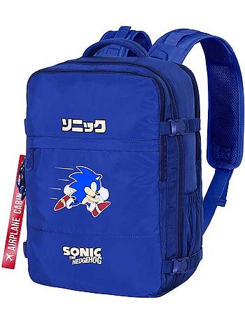 Sonic The Hedgehog Action Sac à dos Mercury Voyage Cabine Avion 40x20x25cm, Bleu