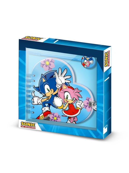 Sonic The Hedgehog Amy Journal Coeur + Stylo, Bleu - Kiabi