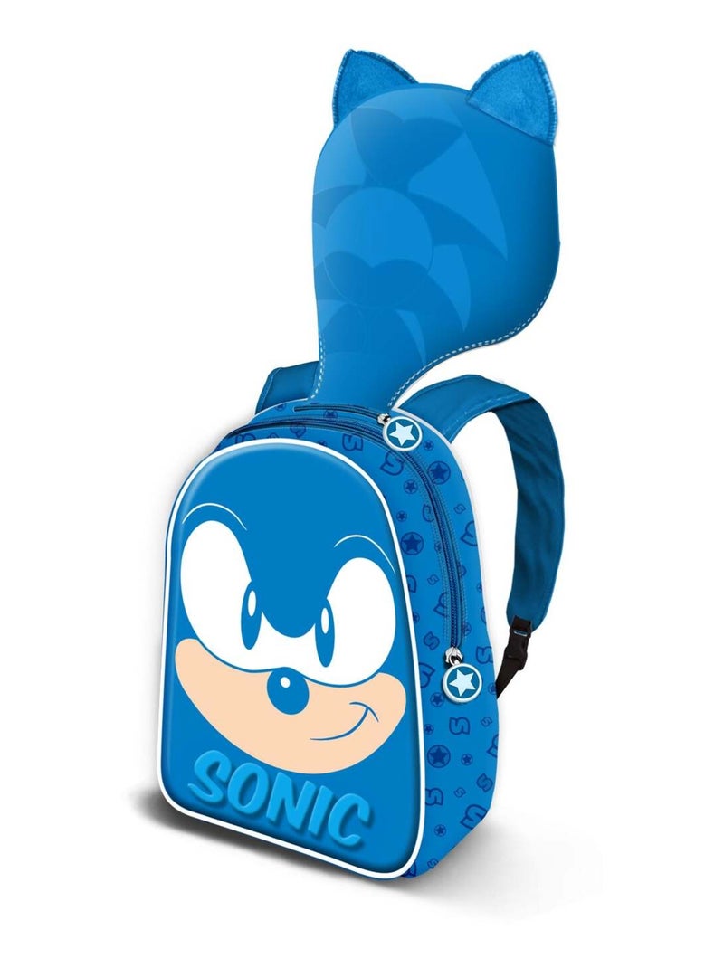 Sonic The Hedgehog Classic Sac à dos à Capuche Hood, Bleu Bleu - Kiabi