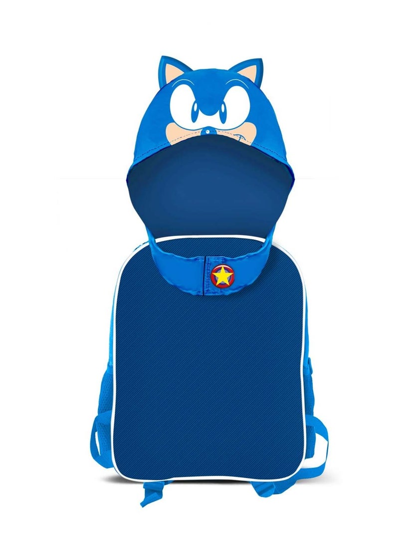 Sonic The Hedgehog Classic Sac à dos à Capuche Hood, Bleu Bleu - Kiabi