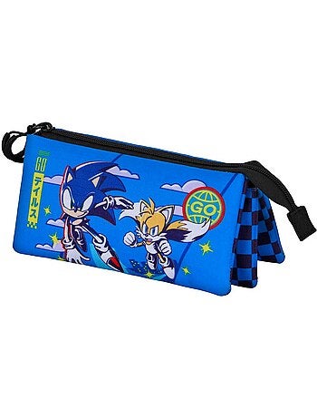 Sonic The Hedgehog Go Trousse Triple, Bleu