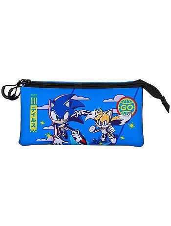 Sonic The Hedgehog Go Trousse Triple, Bleu