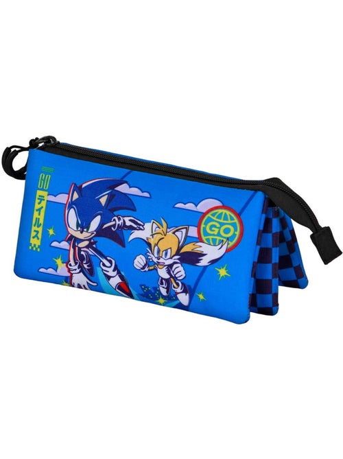Sonic The Hedgehog Go Trousse Triple, Bleu - Kiabi