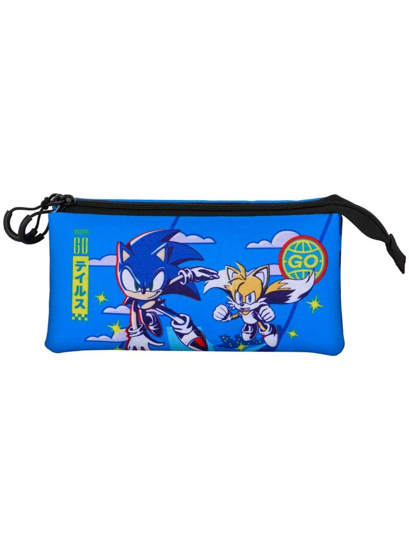 Sonic The Hedgehog Go Trousse Triple, Bleu Bleu - Kiabi