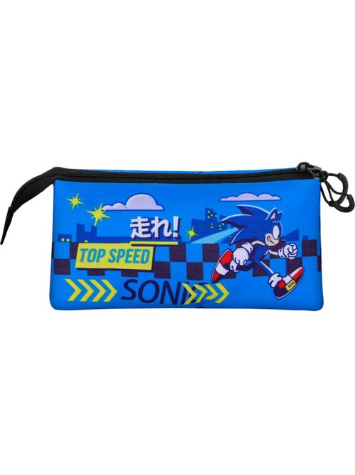 Sonic The Hedgehog Go Trousse Triple, Bleu - Kiabi