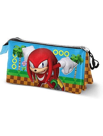 Sonic The Hedgehog Knuckles Run Trousse Triple, Multicolore