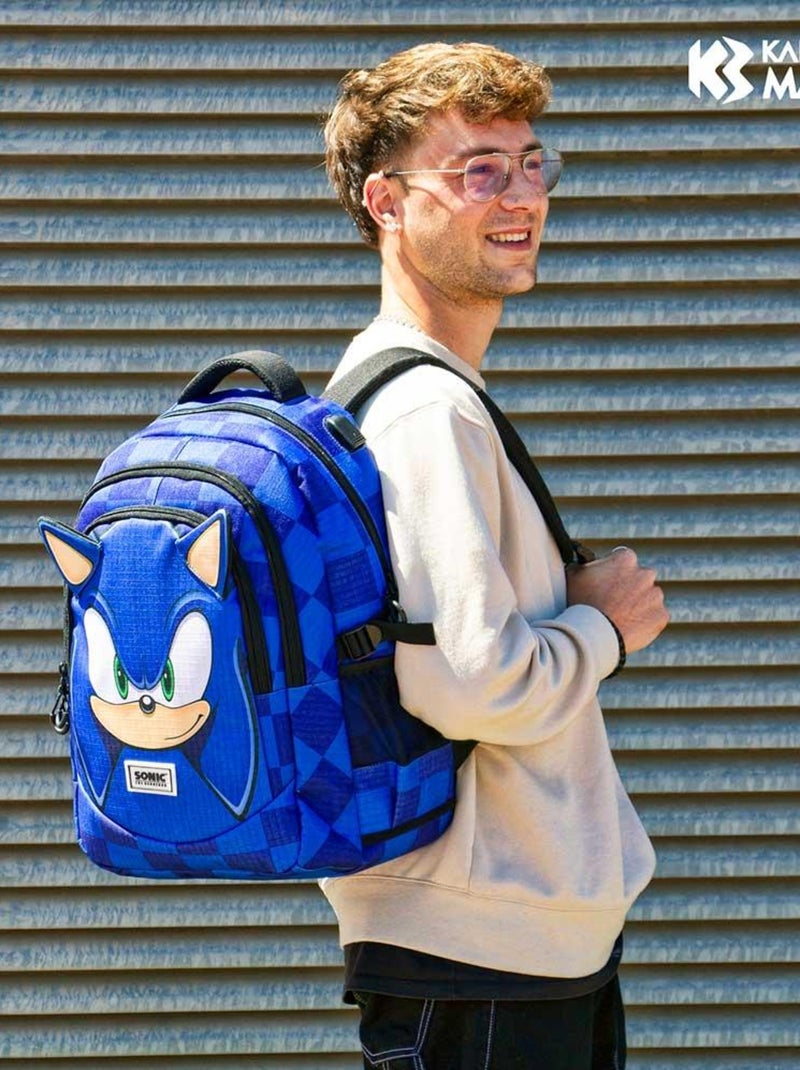 Sonic The Hedgehog Sight Sac à dos Running PLUS, Bleu Bleu - Kiabi