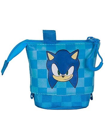 Sonic The Hedgehog Sight Trousse Cute + 2 Stylos Gel Effaçables, Bleu