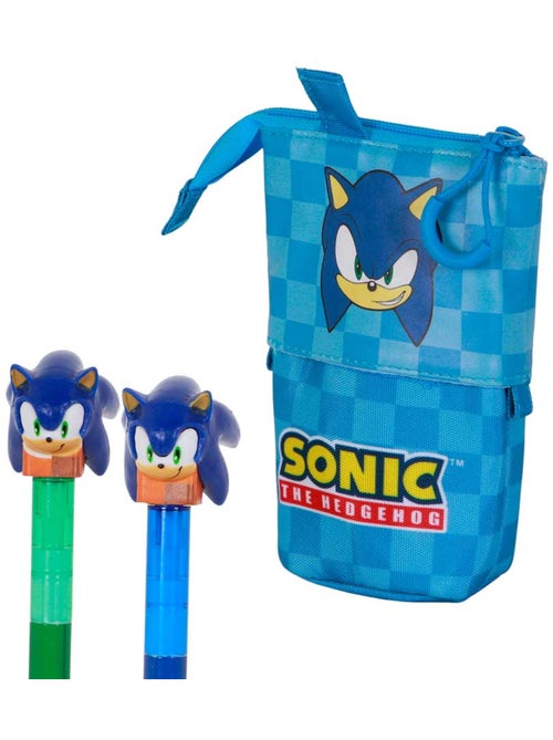 Sonic The Hedgehog Sight Trousse Cute + 2 Stylos Gel Effaçables, Bleu - Kiabi Sonic The Hedgehog Sight Trousse Cute + 2 Stylos Gel Effaçables, Bleu - Kiabi