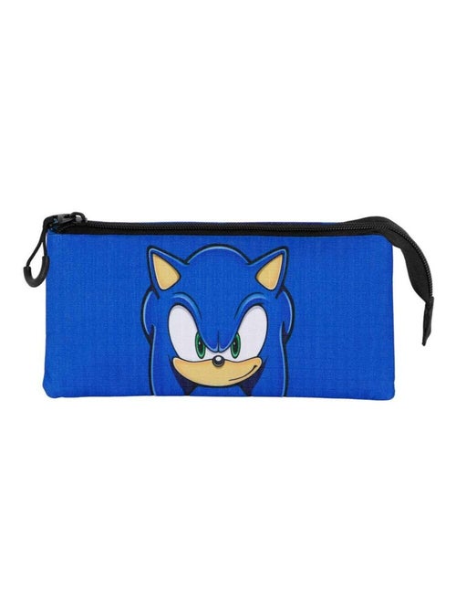 Sonic The Hedgehog Sight Trousse Triple, Bleu - Kiabi