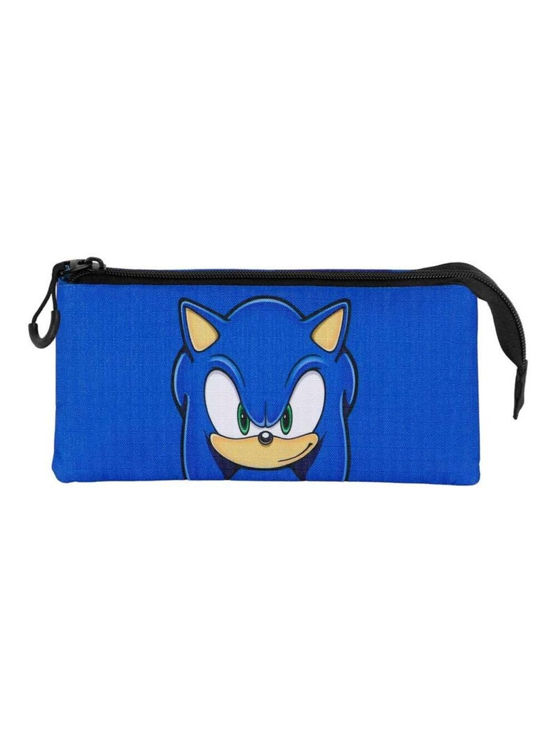 Sonic The Hedgehog Sight Trousse Triple, Bleu Bleu - Kiabi