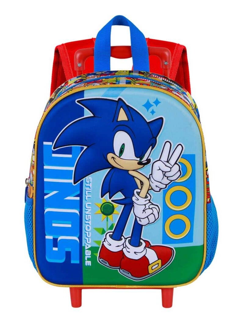 Sonic The Hedgehog Unstoppable Sac à dos 3D à Roulettes Petit, Bleu Bleu - Kiabi