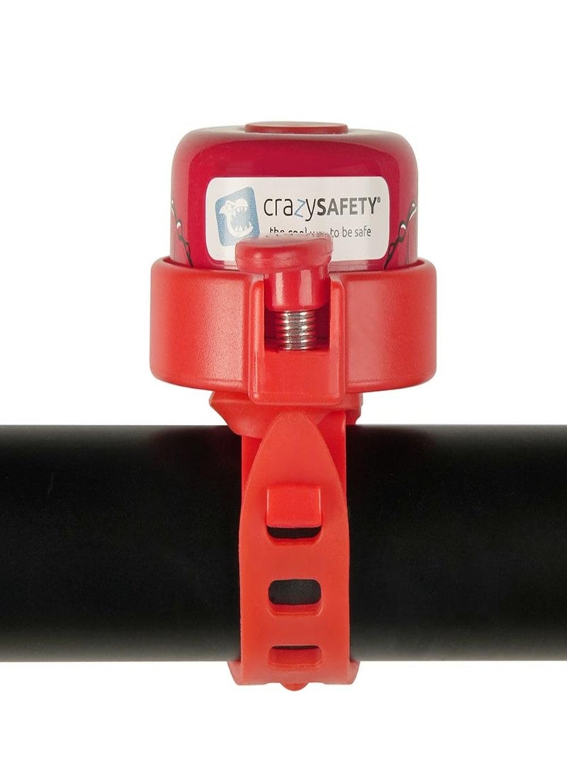 Sonnette de vélo enfants |Dragon Rouge |Crazy Safety |Colorée, facile à utiliser Rouge - Kiabi