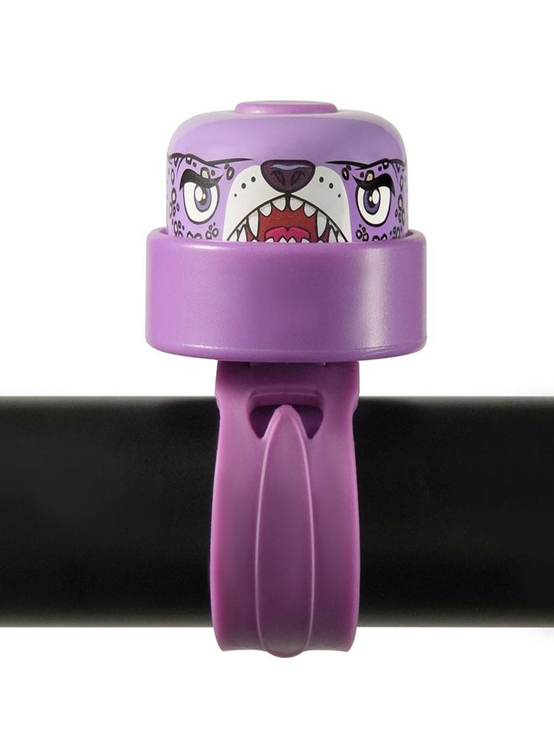 Sonnette de vélo enfants|Léopard violet|Crazy Safety |Colorée, facile à utiliser Violet - Kiabi
