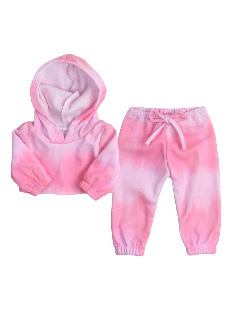 Sophia's - 18" Poupee - Pink Tie Dye Sweat à capuche et pantalon de survêtement - Pink N/A - Kiabi