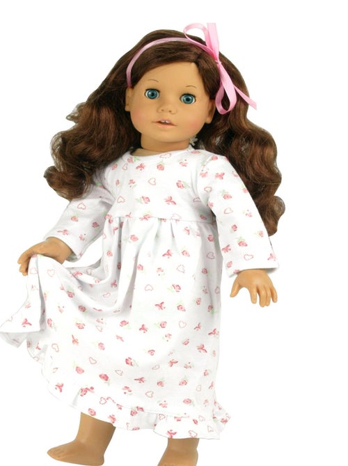 Sophia's - Poupee 18" - Chemise de nuit à imprimé floral - Blanc - Kiabi