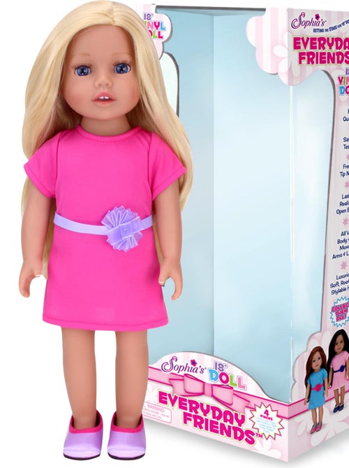 Sophia's par Teamson Kids 18 "All Vinyl Blonde Hair Poupee" Chloé "avec des yeux bleus - Kiabi