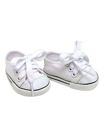 Sophia's par Teamson Kids Chaussures de poupée de 18" avec lacets, Baskets en toile blancs