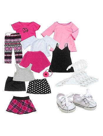 Sophia’s par Teamson Kids Ensemble de vêtements de printemps de 12 pièces avec 10 cintres