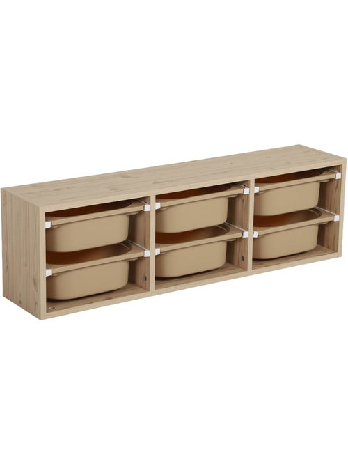 Sora - meuble de rangement pour enfant 6 bacs de rangement sora - Kiabi