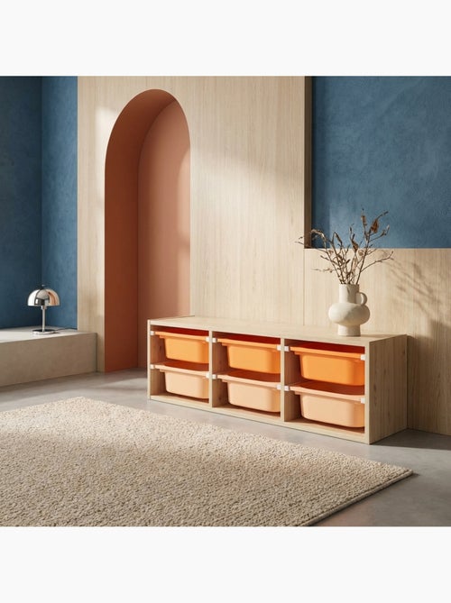 Sora - meuble de rangement pour enfant 6 bacs de rangement sora - Kiabi