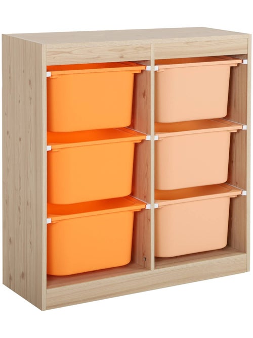 Sora - meuble de rangement pour enfant 6 bacs de rangement sora - Kiabi